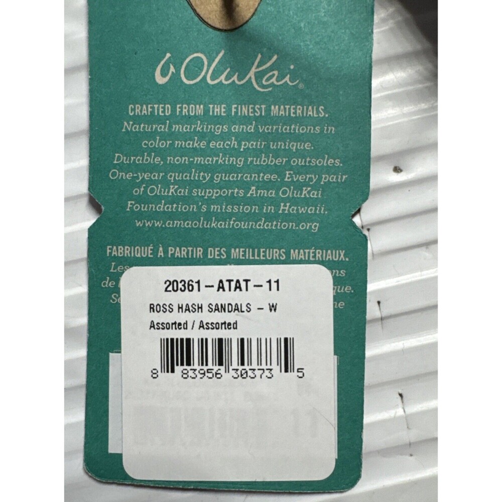Olukai Women’s Punua Flip Flops Sandals Kai Blue Dark Shadow Sz 11 NWT - Picture 4 of 7